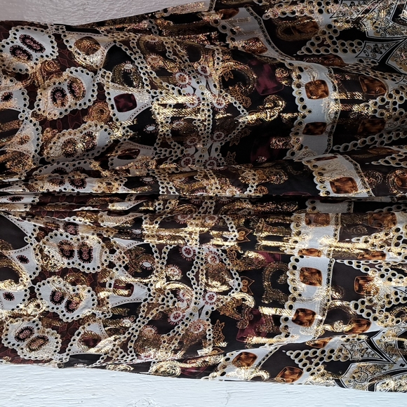 Nicole Miller Silk & Gold Lurex Strapless Mini Dress SZ 6 - Picture 5 of 16